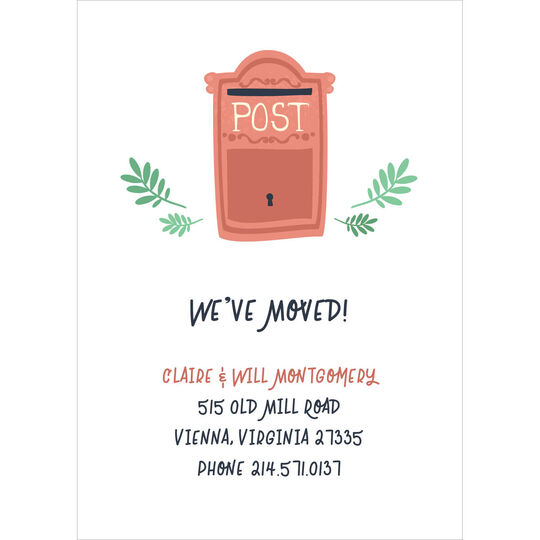 Post Box Your Text Moving Announcements